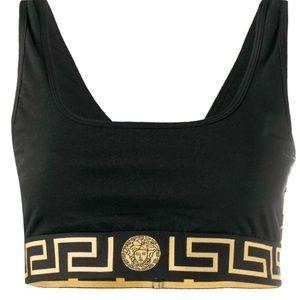 Versace Grecca Border Sports Bra/Crop Top